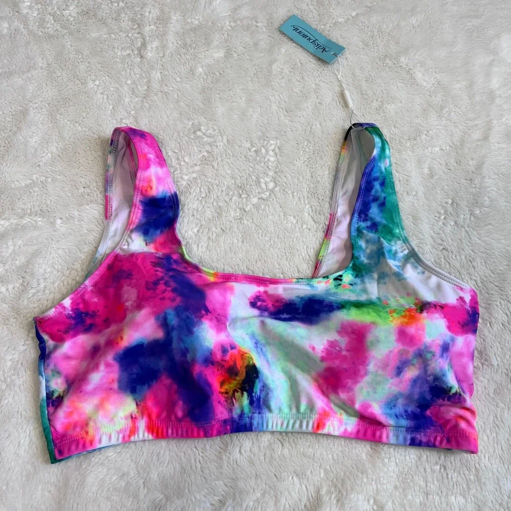 Adisputent Women's Tie Dye High Waisted Bikini Set Multicolor Size XXL NWT